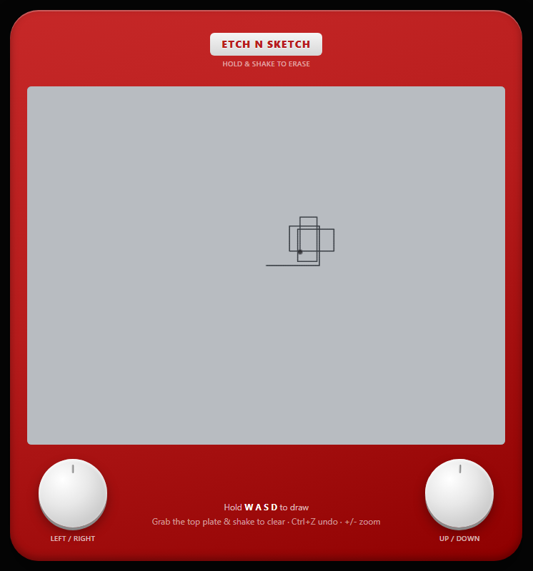 Etch n Sketch drawer
