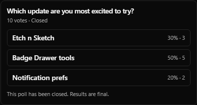 Example poll on Ducket
